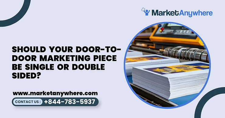 Blog image showing door-to-door marketing planning for should your door-to-door marketing piece be single or double sided?