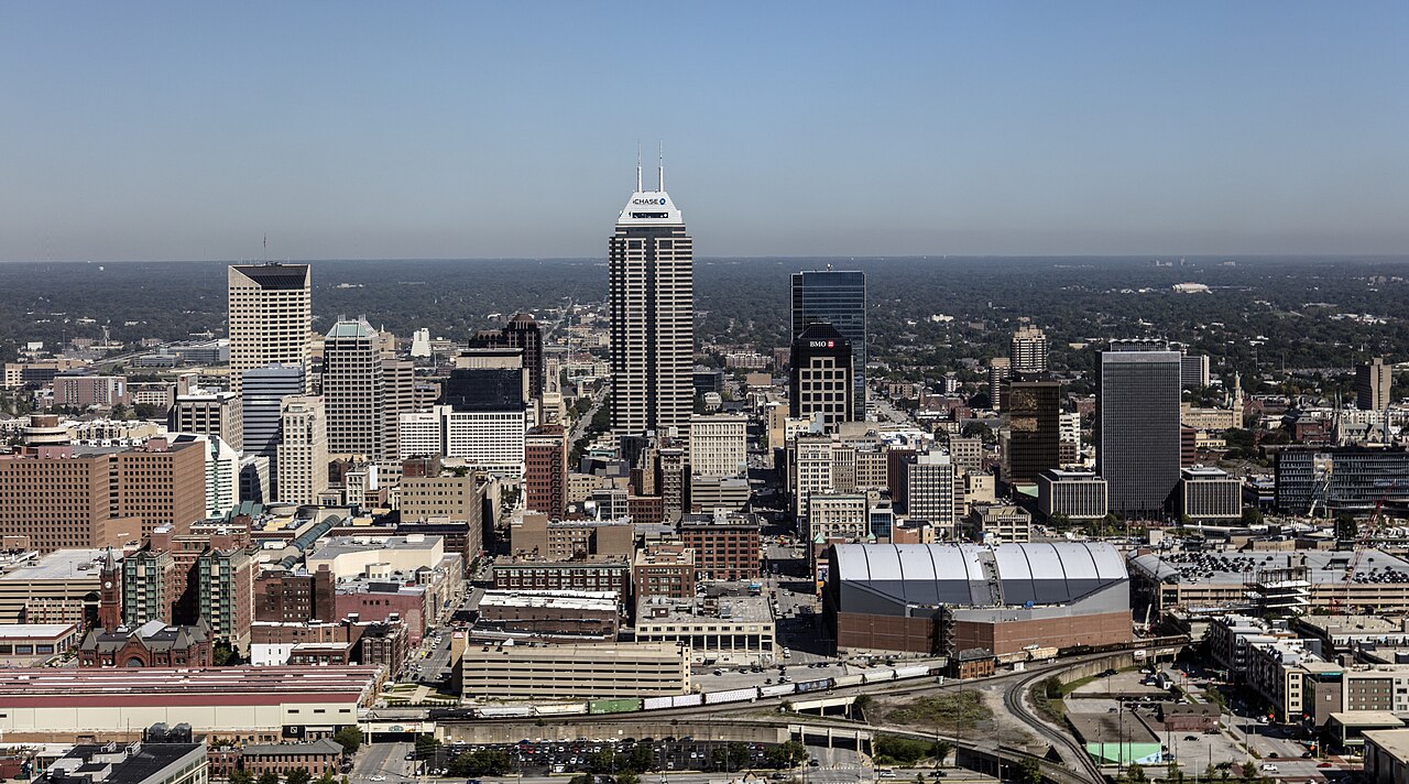 View of Indianapolis, Indiana, a MarketAnywhere flyer distribution and door hanger delivery service area
