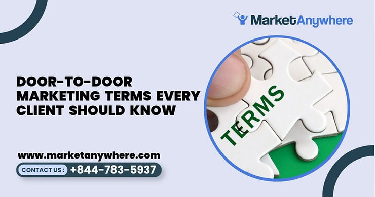 Blog image showing door-to-door marketing planning for door-to-door marketing terms every client should know