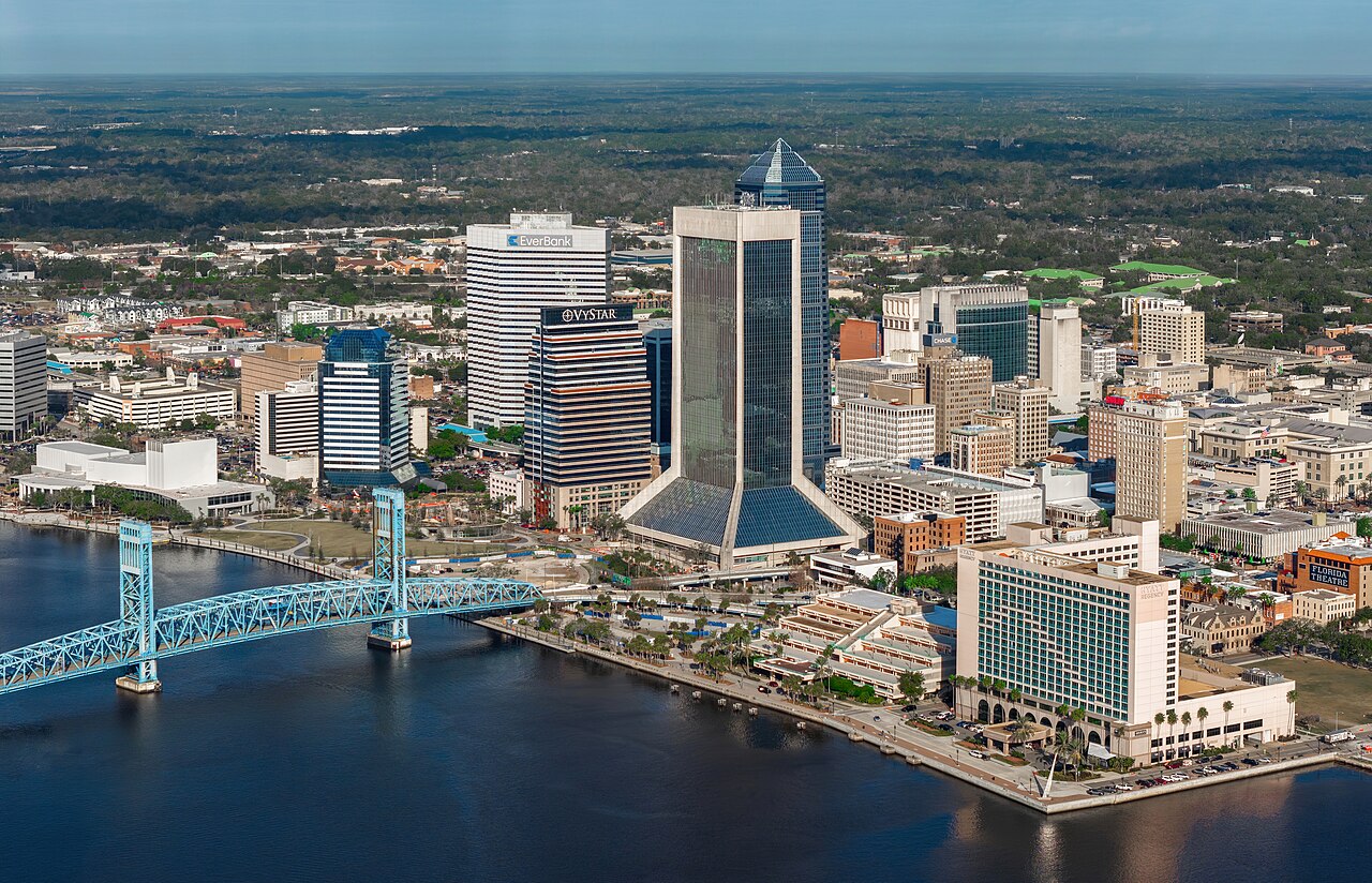 View of Jacksonville, Florida, a MarketAnywhere flyer distribution and door hanger delivery service area