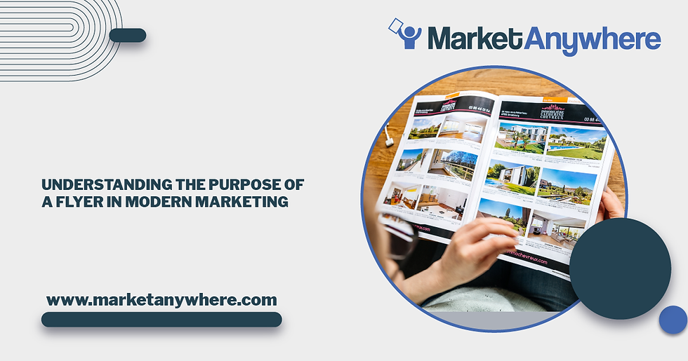 Illustration accompanying Understanding the Purpose of a Flyer in Modern Marketing