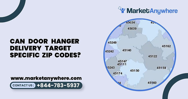 Blog image showing door hanger delivery service planning for can door hanger delivery target specific zip codes?