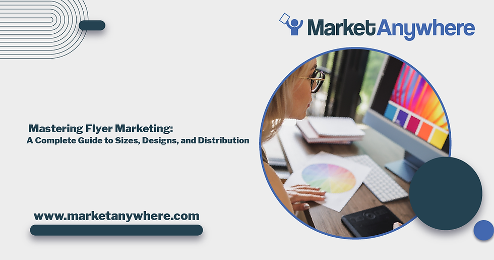 Illustration accompanying Mastering Flyer Marketing: A Complete Guide to Sizes, Designs, and Distribution