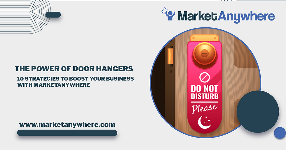 Illustration accompanying Unlocking the Power of Door Hangers: 10 Strategies to Boost Your Business with MarketAnywhere