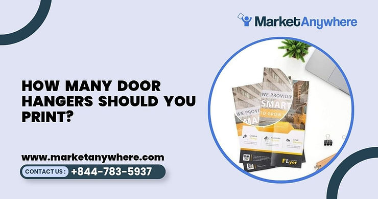 Blog image showing door hanger delivery service planning for how many door hangers should you print?