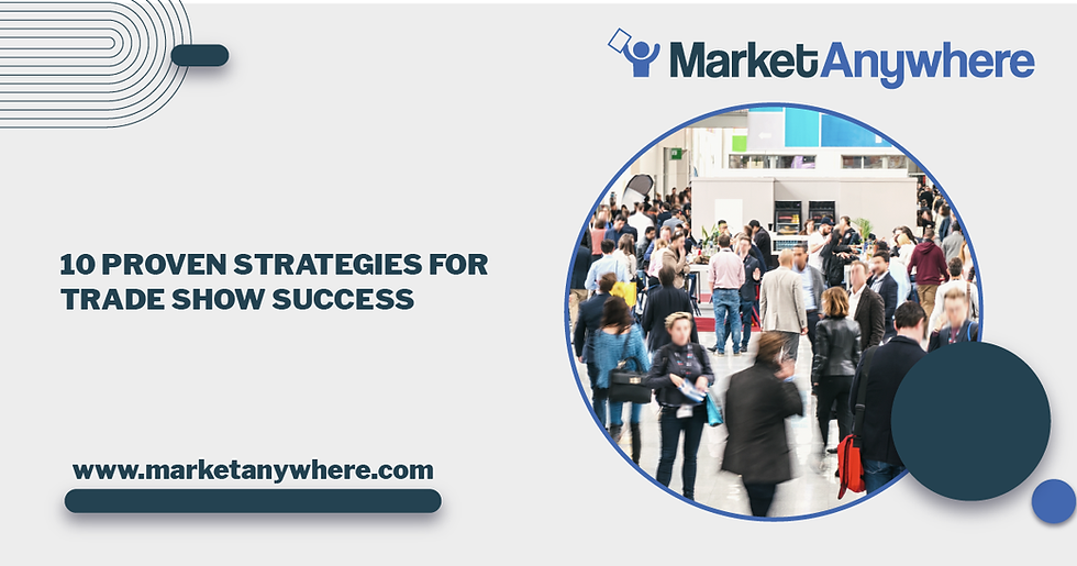 Illustration accompanying 10 Proven Strategies for Trade Show Success with MarketAnywhere