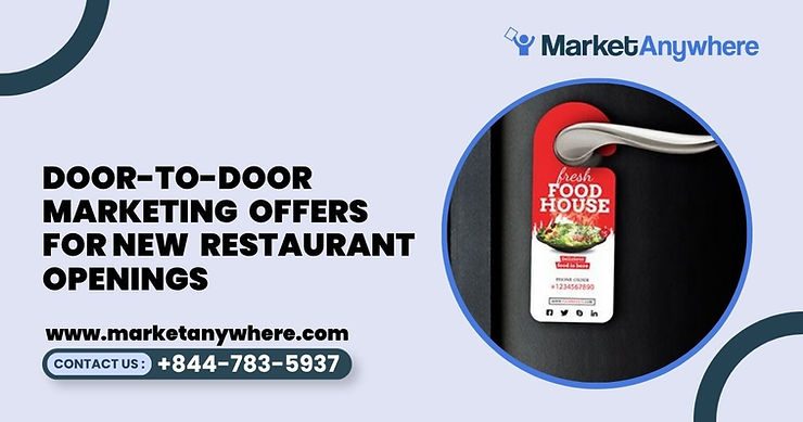 Blog image showing door-to-door marketing planning for door-to-door marketing offers for new restaurant openings