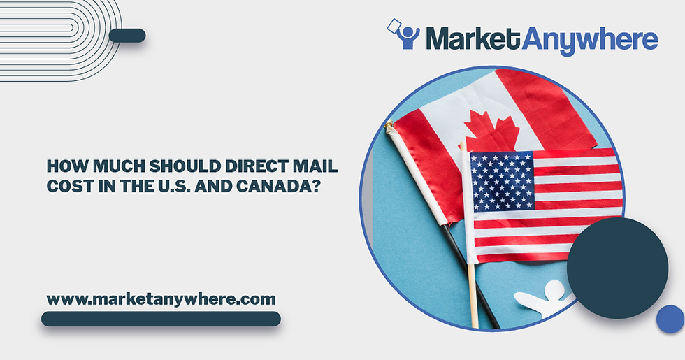 Illustration accompanying How Much Should Direct Mail Cost in the U.S. and Canada?