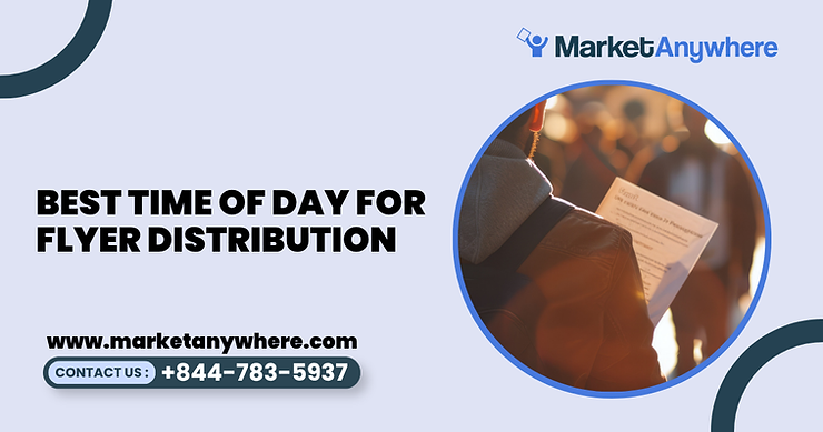 Blog image showing flyer distribution planning for best time of day for flyer distribution