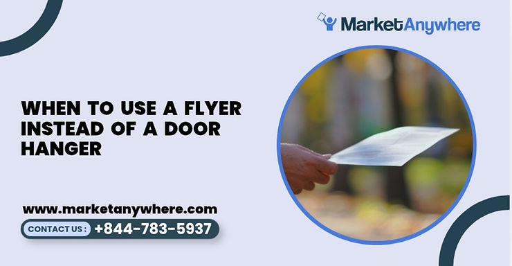Blog image showing flyer distribution planning for when to use a flyer instead of a door hanger