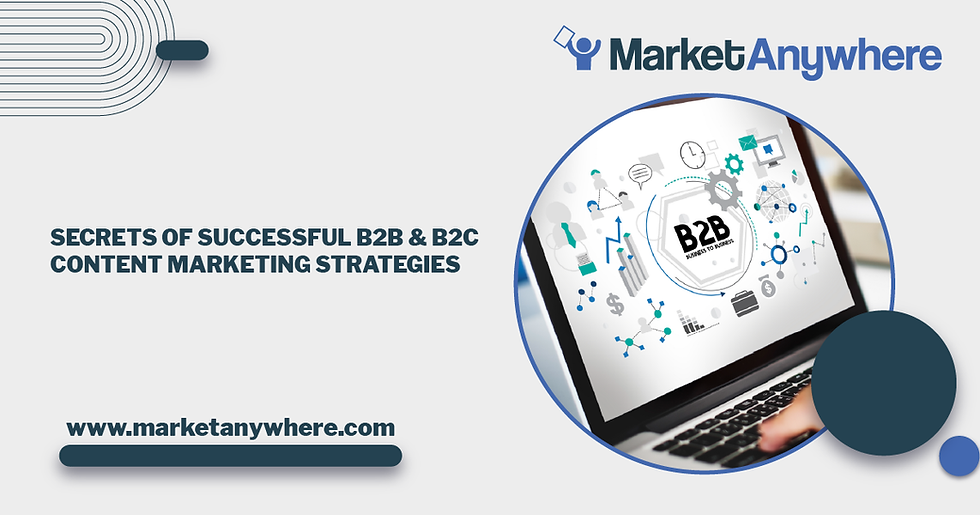 Illustration accompanying Secrets of Successful B2B and B2C Content Marketing Strategies