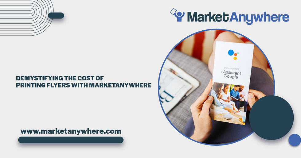 Illustration accompanying Demystifying the Cost of Printing Flyers with MarketAnywhere