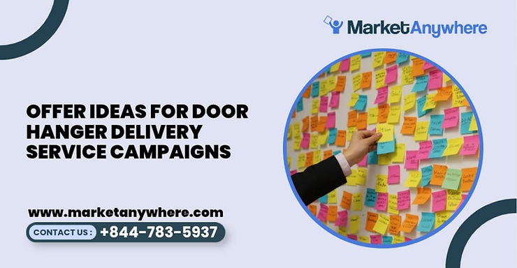Blog image showing door hanger delivery service planning for offer ideas for door hanger delivery service campaigns