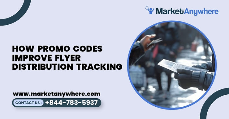 Blog image showing flyer distribution planning for how promo codes improve flyer distribution tracking