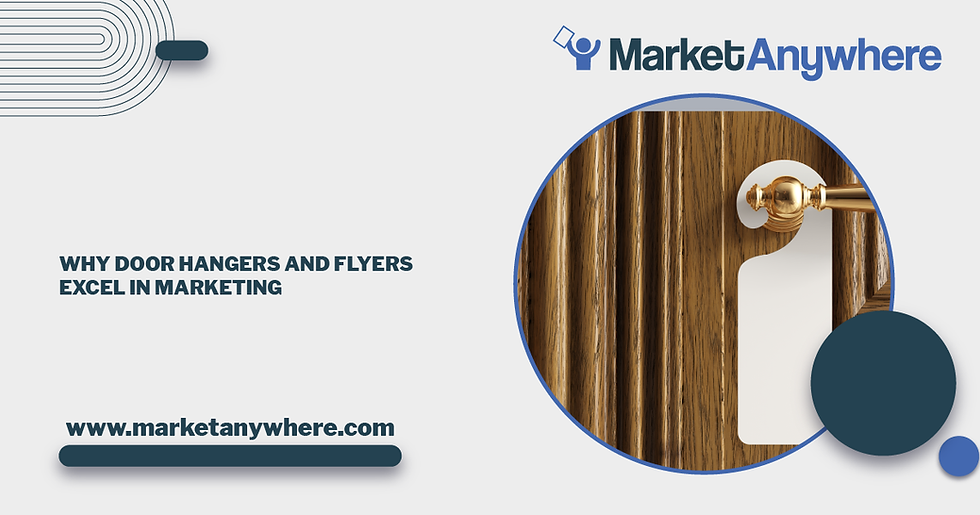 Illustration accompanying Why Door Hangers and Flyers Excel in Marketing