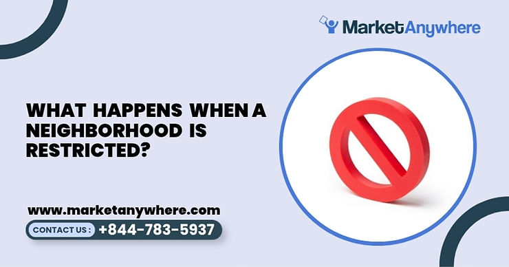 Blog image showing flyer distribution planning for what happens when a neighborhood is restricted?