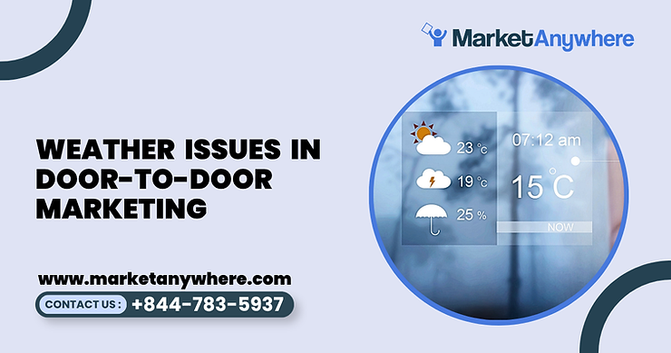 Blog image showing door-to-door marketing planning for weather issues in door-to-door marketing