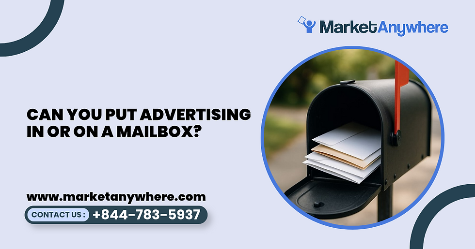 door hanger distribution visual showing a clear comparison showing a permitted door-hanger location and a crossed-out mailbox advertising placement