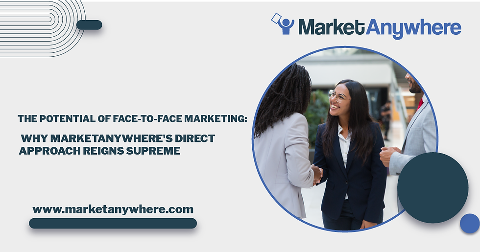 Illustration accompanying Unveiling the Potential of Face-to-Face Marketing: Why MarketAnywhere's Direct Approach Reigns Supreme