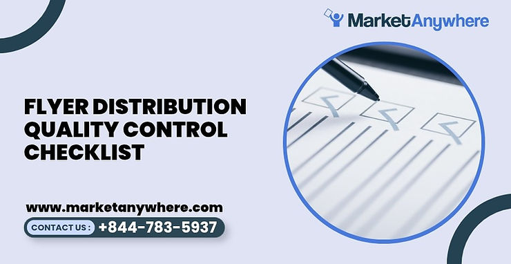 Blog image showing flyer distribution planning for flyer distribution quality control checklist