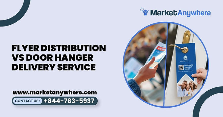 Blog image showing flyer distribution planning for flyer distribution vs door hanger delivery service