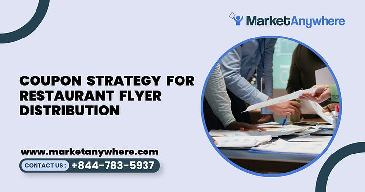 Blog image showing flyer distribution planning for coupon strategy for restaurant flyer distribution