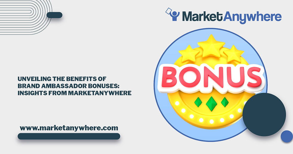Illustration accompanying Unveiling the Benefits of Brand Ambassador Bonuses: Insights from MarketAnywhere