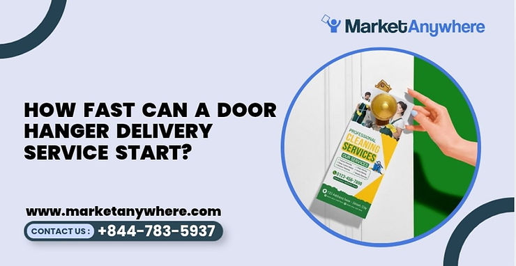 Blog image showing door hanger delivery service planning for how fast can a door hanger delivery service start?