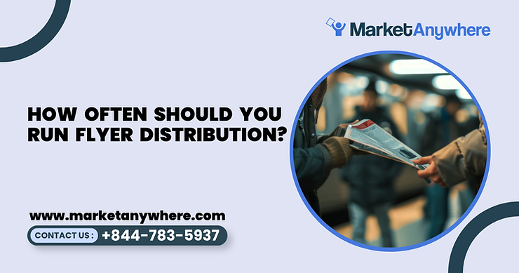 Blog image showing flyer distribution planning for how often should you run flyer distribution?