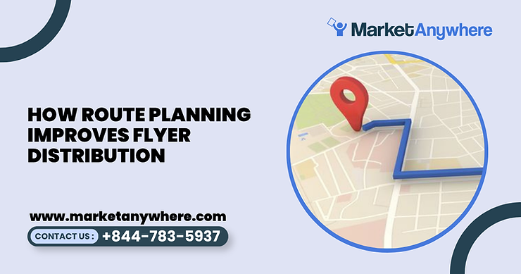 Blog image showing flyer distribution planning for how route planning improves flyer distribution