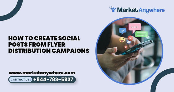 Blog image showing flyer distribution planning for how to create social posts from flyer distribution campaigns