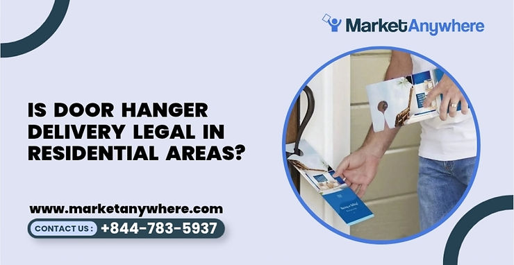 Blog image showing door hanger delivery service planning for is door hanger delivery legal in residential areas?