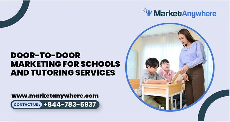 Blog image showing door-to-door marketing planning for door-to-door marketing for schools and tutoring services
