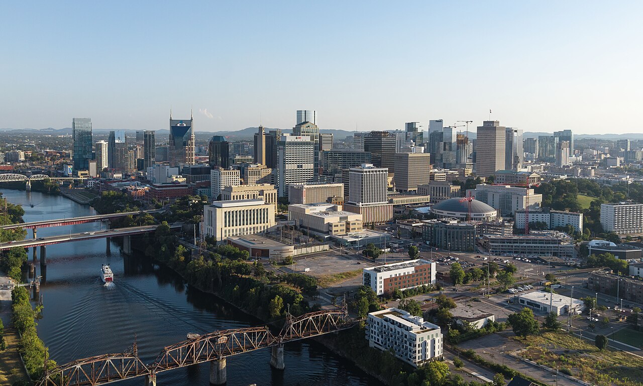 View of Nashville, Tennessee, a MarketAnywhere flyer distribution and door hanger delivery service area