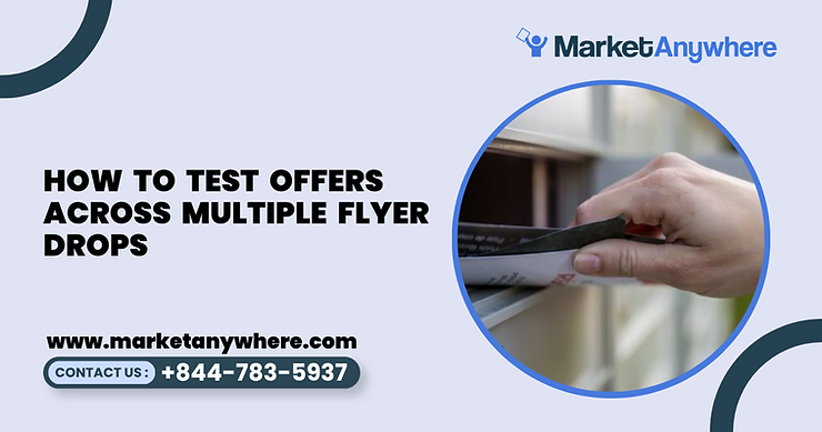 Blog image showing flyer distribution planning for how to test offers across multiple flyer drops
