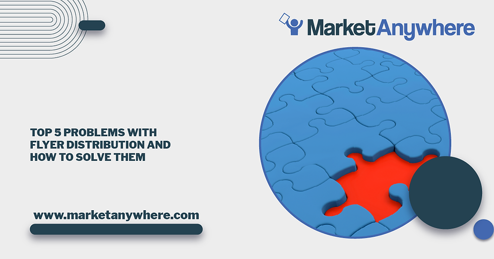 Illustration accompanying Top 5 Problems with Flyer Distribution and How to Solve Them