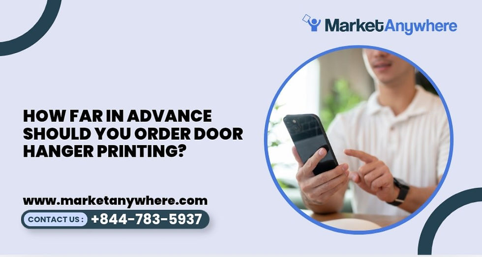 door hanger printing visual showing a calendar timeline showing artwork, proof approval, printing, shipping, and campaign launch milestones