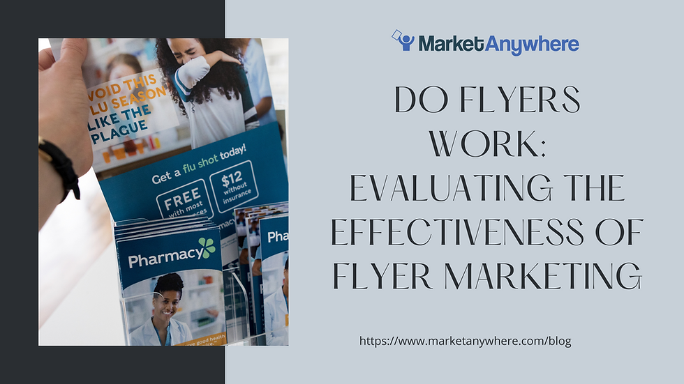 Do Flyers Work: Evaluating the Effectiveness of Flyer Marketing